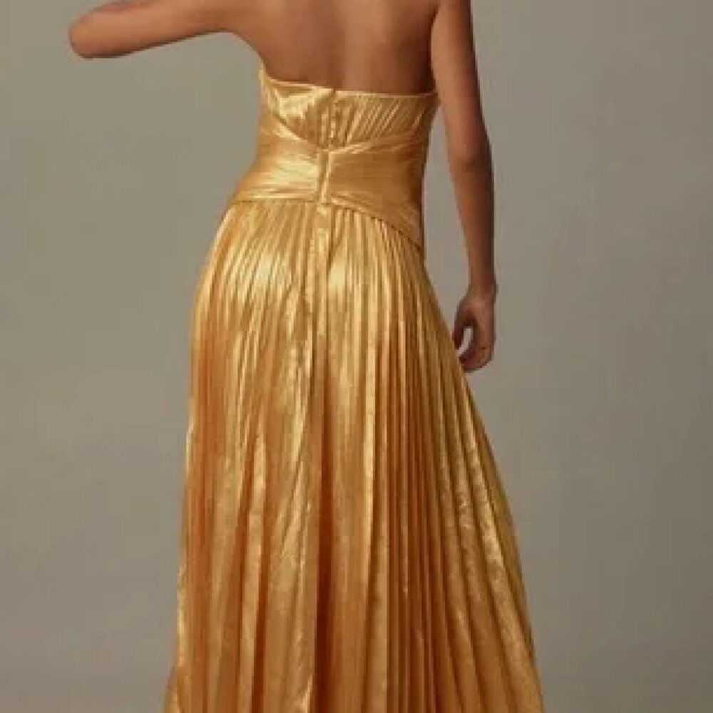 NWT Acler Strapless Gold Dress
